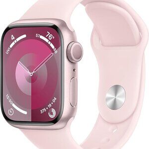 Apple Watch Series 9 41mm Pink Aluminum Case with Pink Sport Band S/M